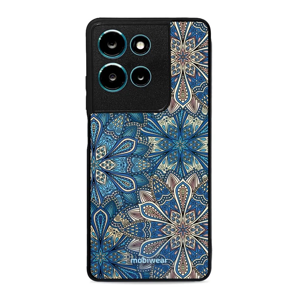 Lesklý kryt Mobiwear Glossy - Motorola Moto G75 5G - G038G - Modré mandala květy