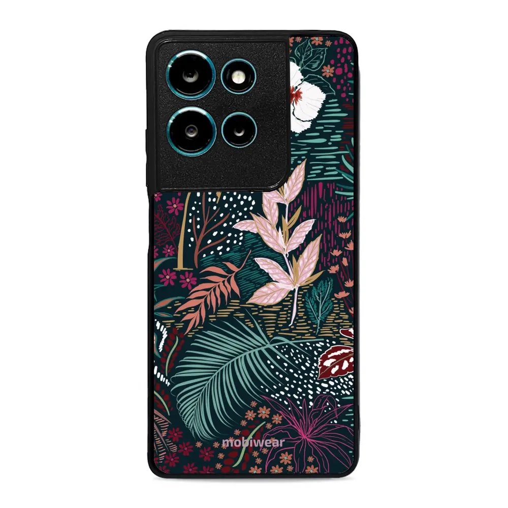 Lesklý kryt Mobiwear Glossy - Motorola Moto G75 5G - G043G - Temná flóra