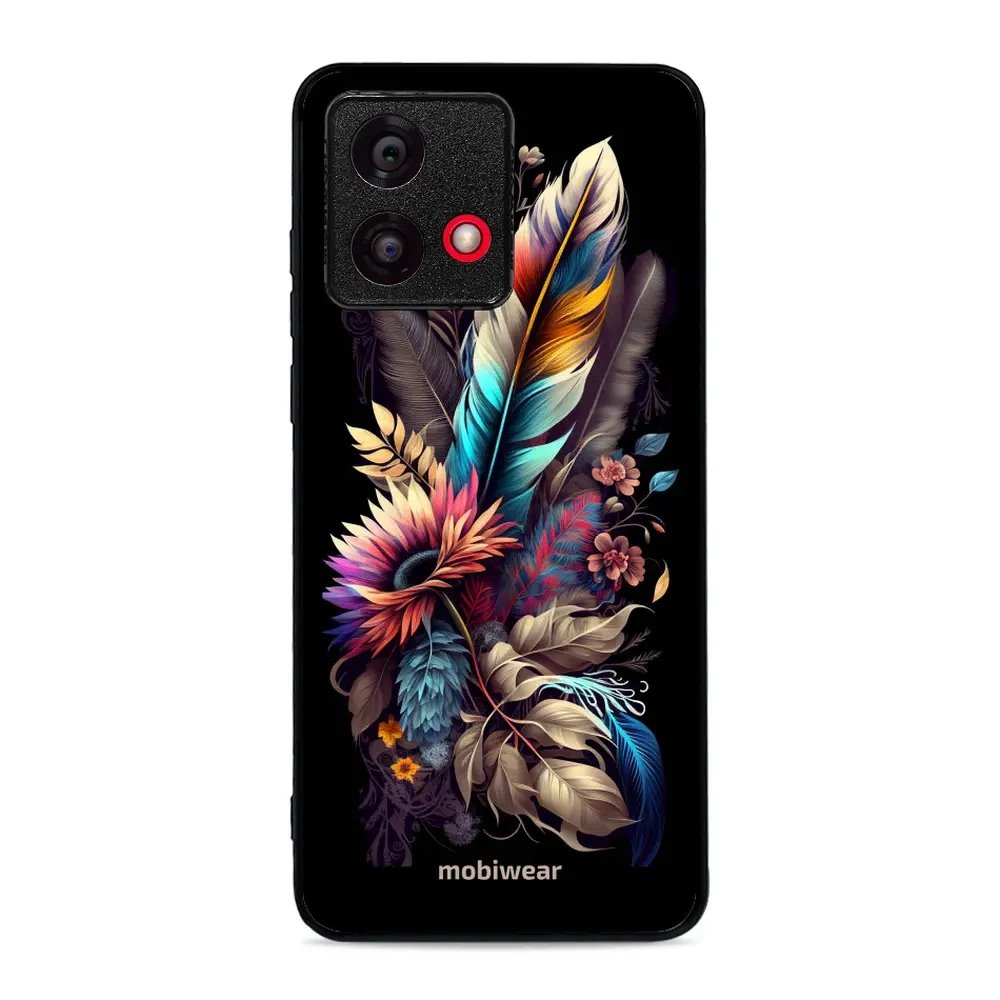 Lesklý kryt Mobiwear Glossy - Motorola Moto G84 - G011G Kytice s pírkem