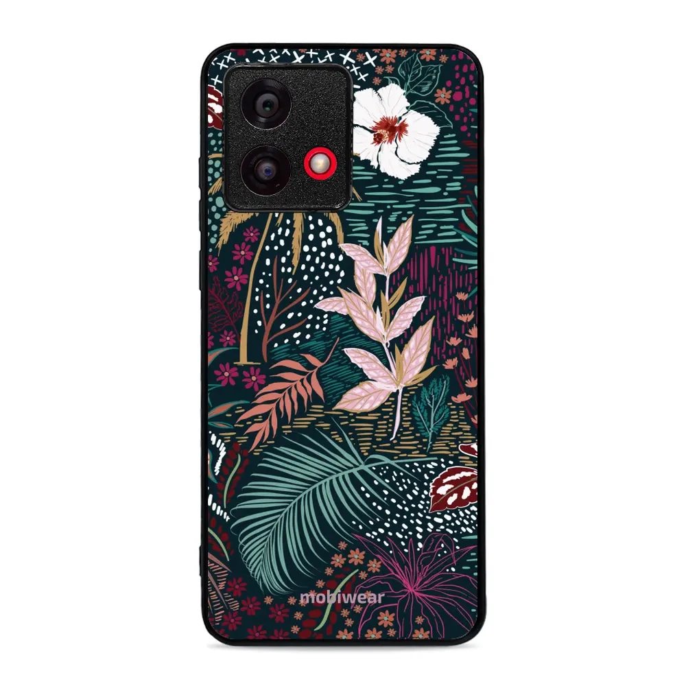 Lesklý kryt Mobiwear Glossy - Motorola Moto G84 - G043G - Temná flóra