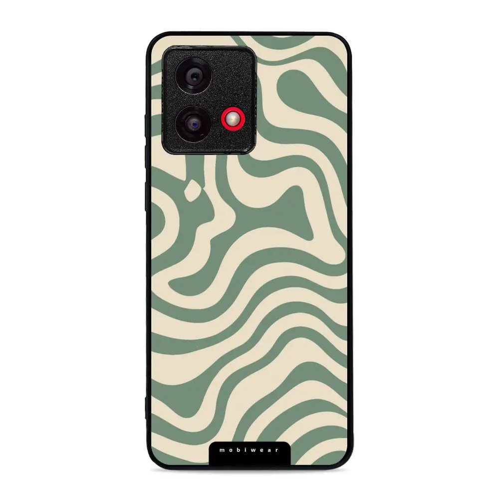 Lesklý kryt Mobiwear Glossy - Motorola Moto G84 - GA57G Zelené a béžové zkrouceniny