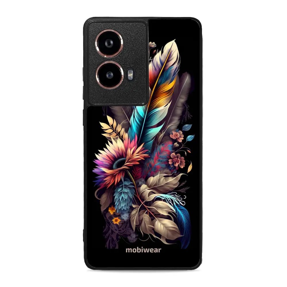 Lesklý kryt Mobiwear Glossy - Motorola Moto G85 5G - G011G Kytice s pírkem
