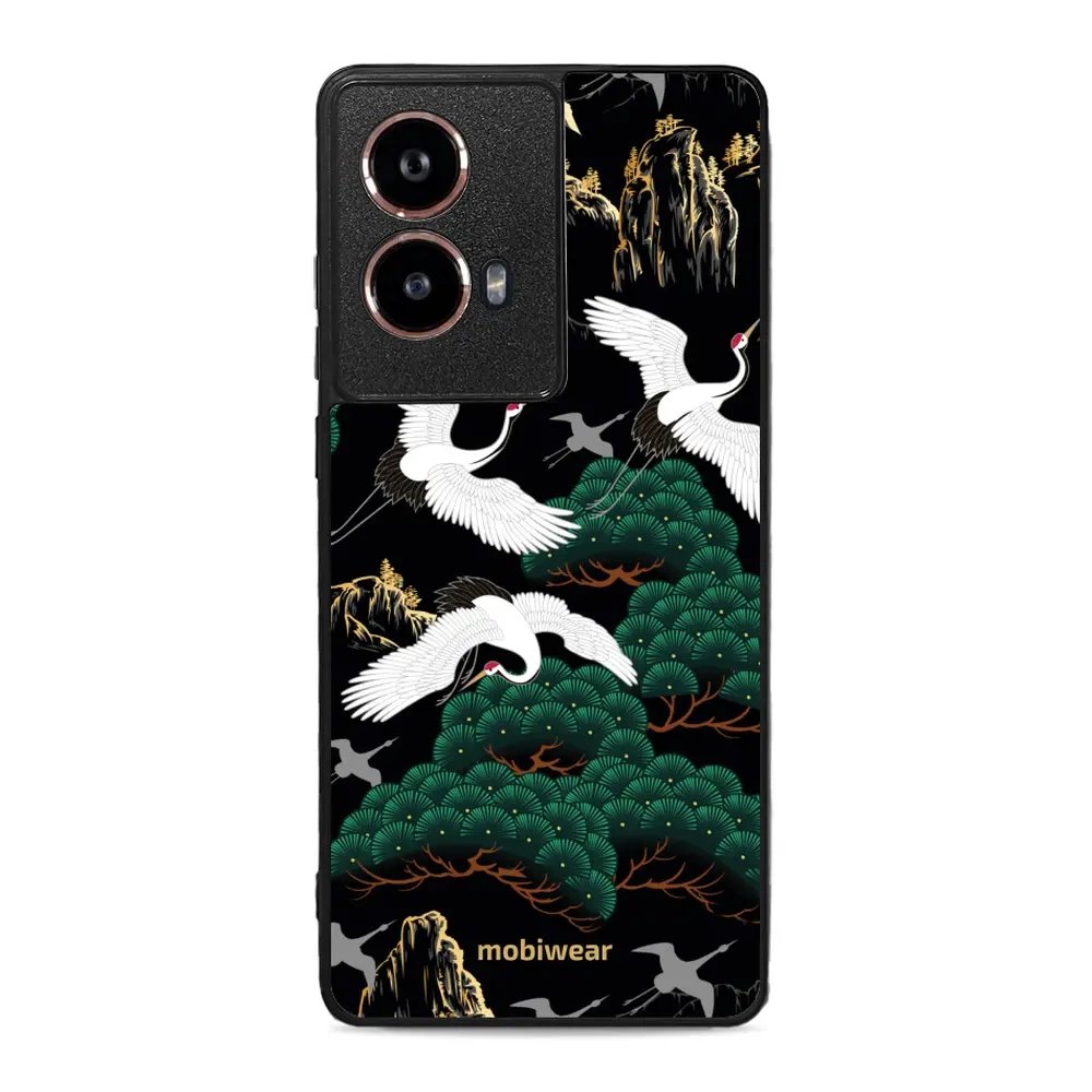 Lesklý kryt Mobiwear Glossy - Motorola Moto G85 5G - G042G - Jeřábi