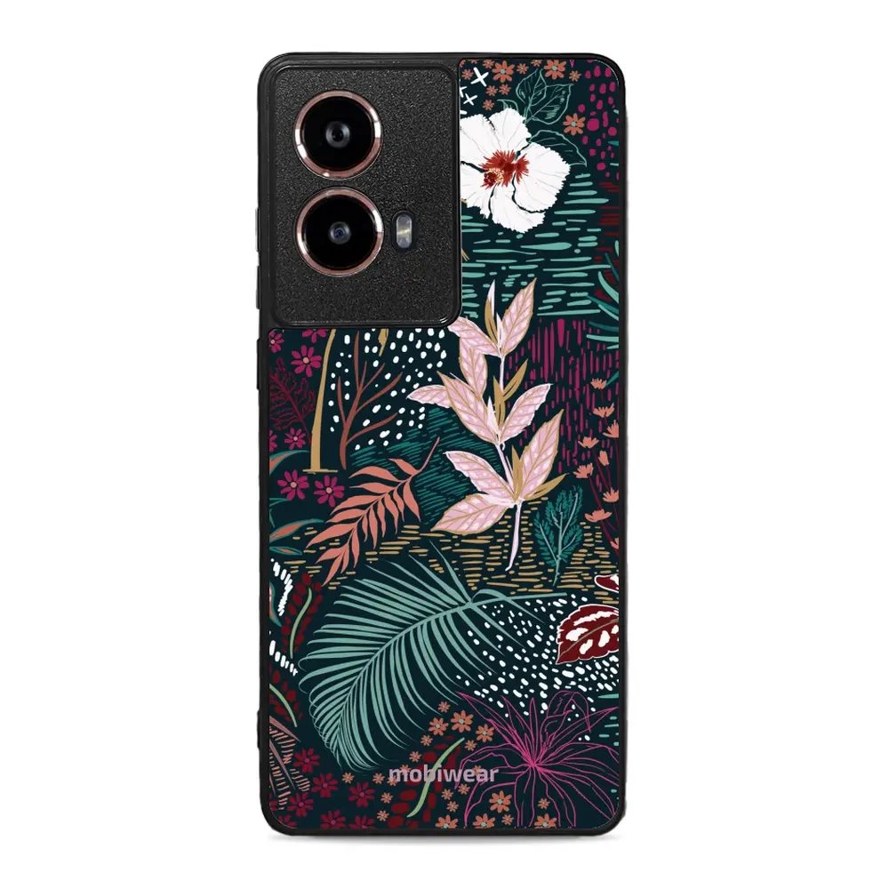 Lesklý kryt Mobiwear Glossy - Motorola Moto G85 5G - G043G - Temná flóra