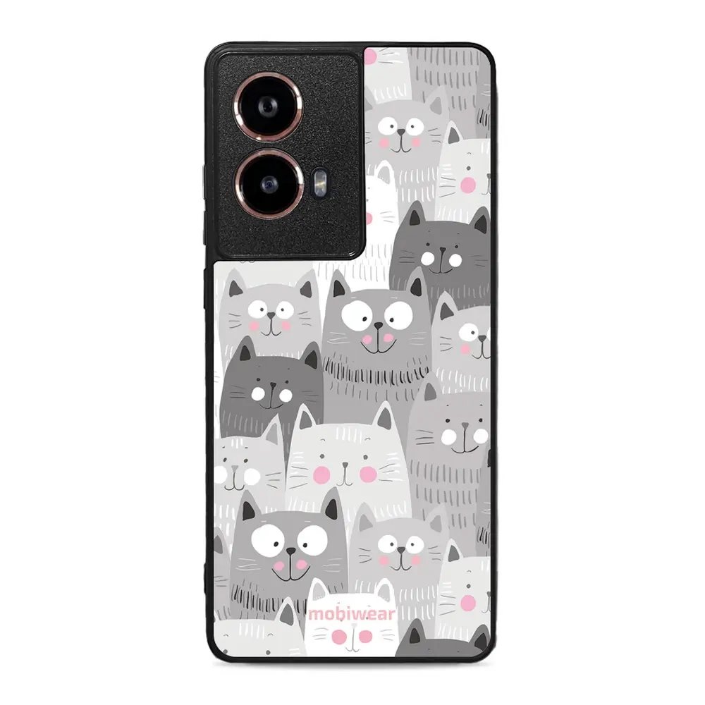 Lesklý kryt Mobiwear Glossy - Motorola Moto G85 5G - G045G - Kočičky