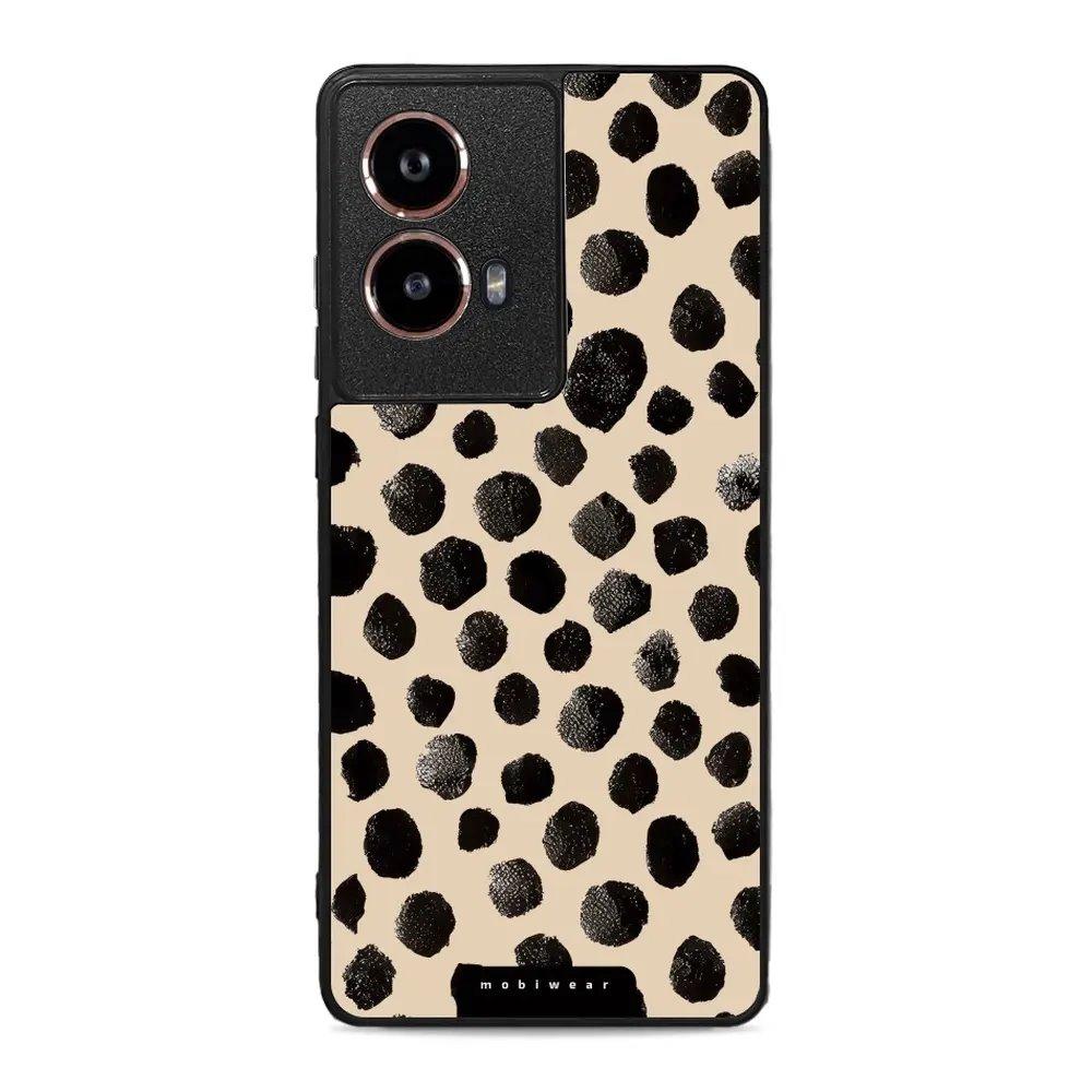 Lesklý kryt Mobiwear Glossy - Motorola Moto G85 5G - GA50G Černé puntíky