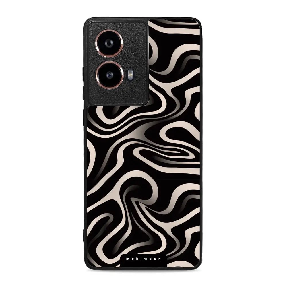 Lesklý kryt Mobiwear Glossy - Motorola Moto G85 5G - GA63G Vlnky a linky