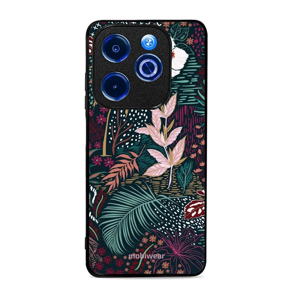 Lesklý kryt Mobiwear Glossy - Infinix HOT 40i - G043G - Temná flóra