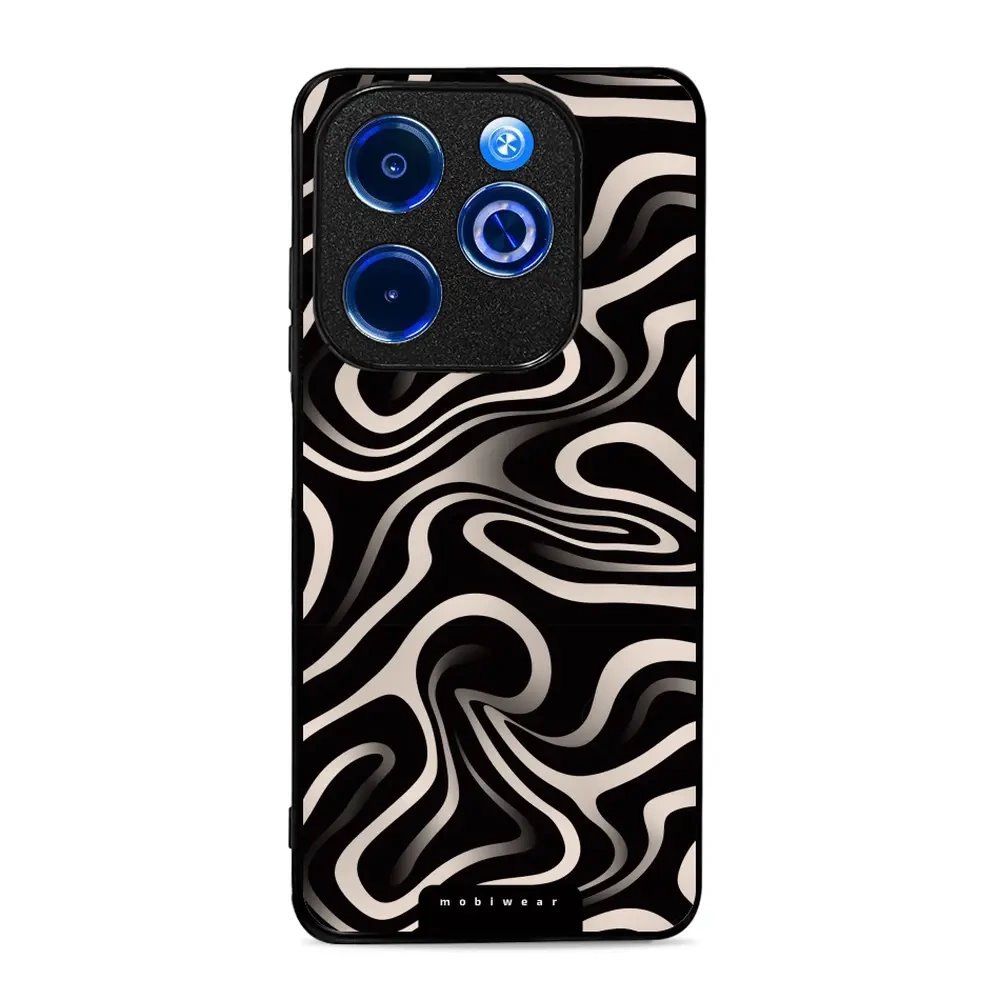 Lesklý kryt Mobiwear Glossy - Infinix HOT 40i - GA63G Vlnky a linky
