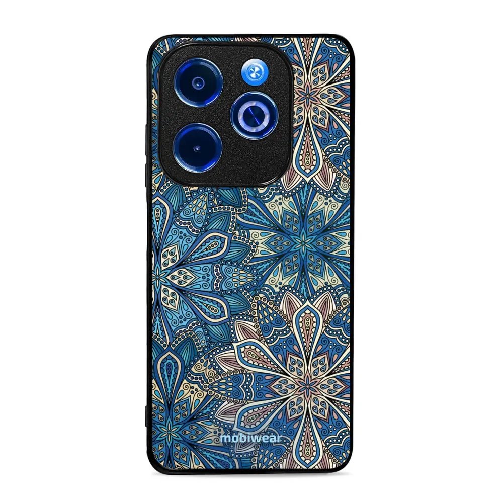 Lesklý kryt Mobiwear Glossy - Infinix Smart 8 - G038G - Modré mandala květy