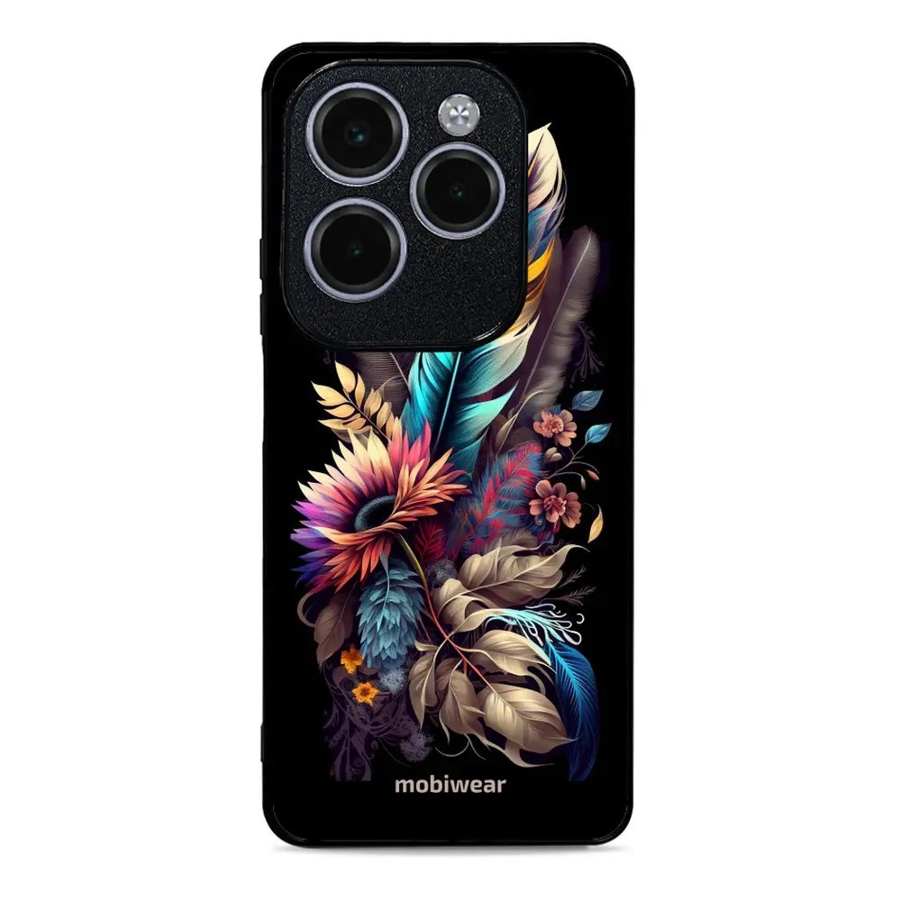 Lesklý kryt Mobiwear Glossy - Infinix HOT 40 Pro - G011G Kytice s pírkem