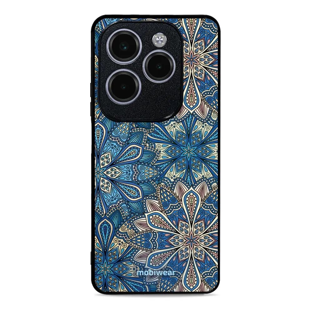 Lesklý kryt Mobiwear Glossy - Infinix HOT 40 Pro - G038G - Modré mandala květy