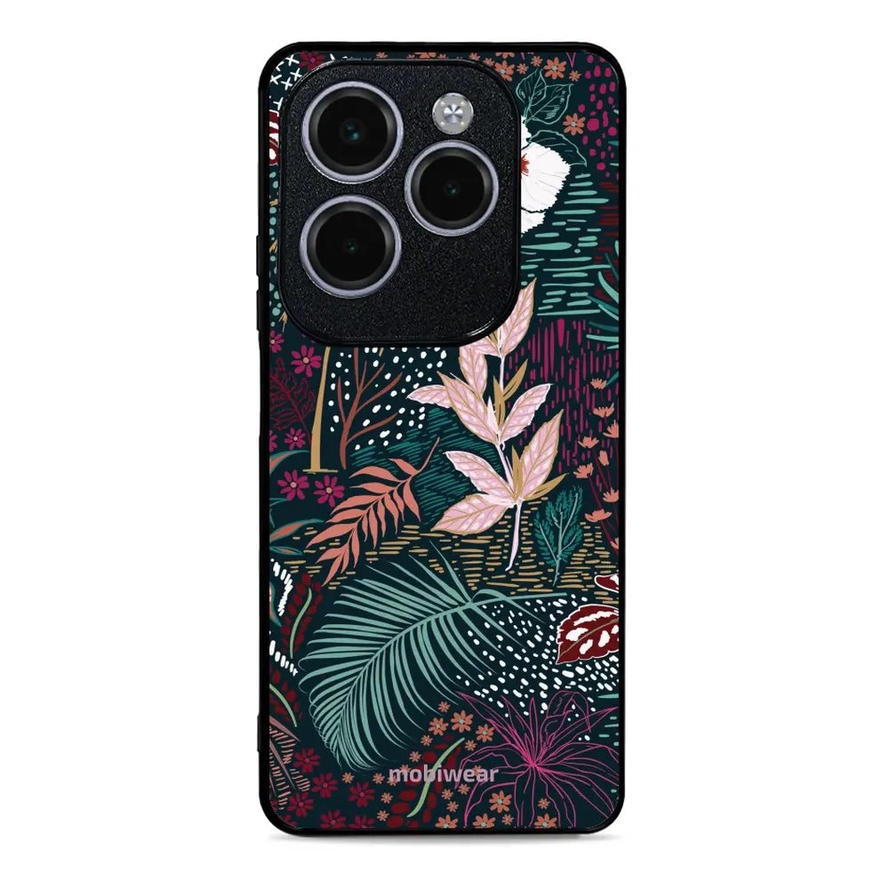 Lesklý kryt Mobiwear Glossy - Infinix HOT 40 Pro - G043G - Temná flóra