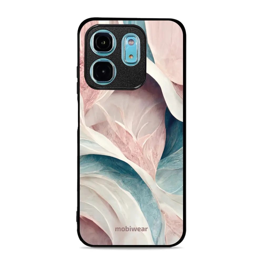 Lesklý kryt Mobiwear Glossy - Infinix HOT 50i - G026G - Růžový a zelenkavý mramor