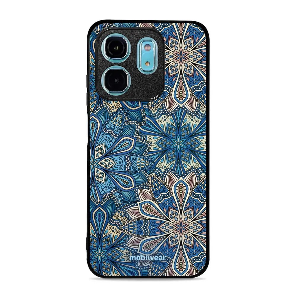 Lesklý kryt Mobiwear Glossy - Infinix HOT 50i - G038G - Modré mandala květy
