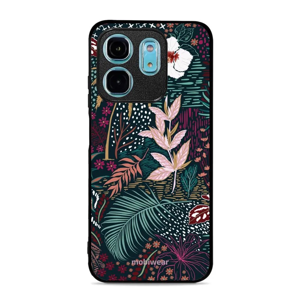 Lesklý kryt Mobiwear Glossy - Infinix HOT 50i - G043G - Temná flóra