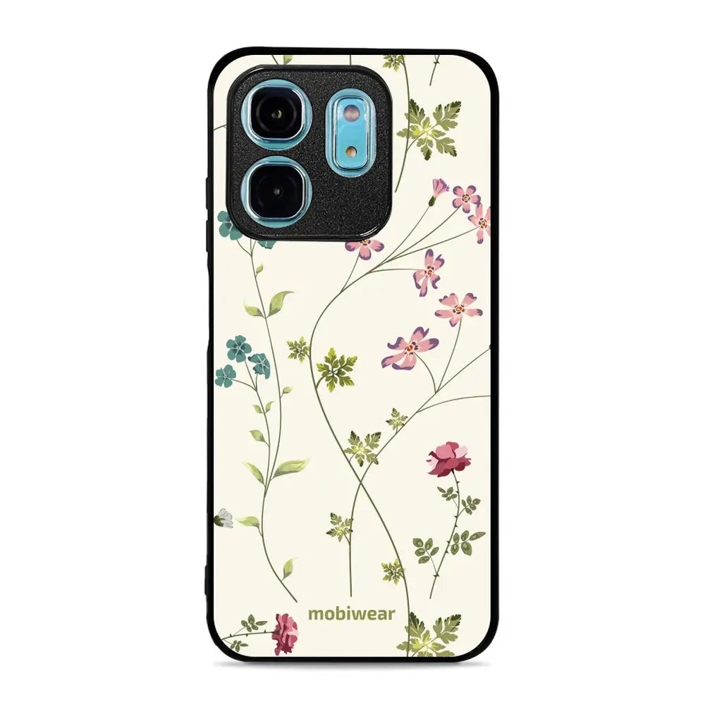 Lesklý kryt Mobiwear Glossy - Infinix Smart 9 - G035G - Tenké rostlinky s květy