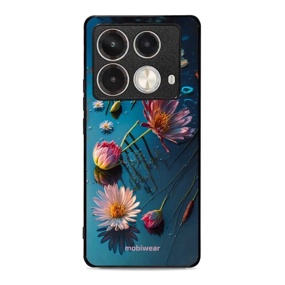 Lesklý kryt Mobiwear Glossy - Infinix Note 40 - G013G Květy na hladině  - výprodej