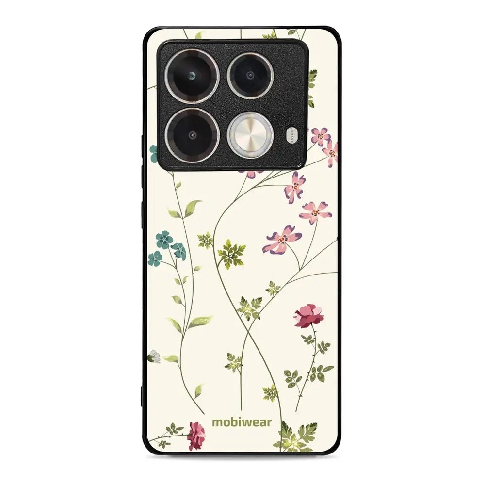 Lesklý kryt Mobiwear Glossy - Infinix Note 40 - G035G - Tenké rostlinky s květy