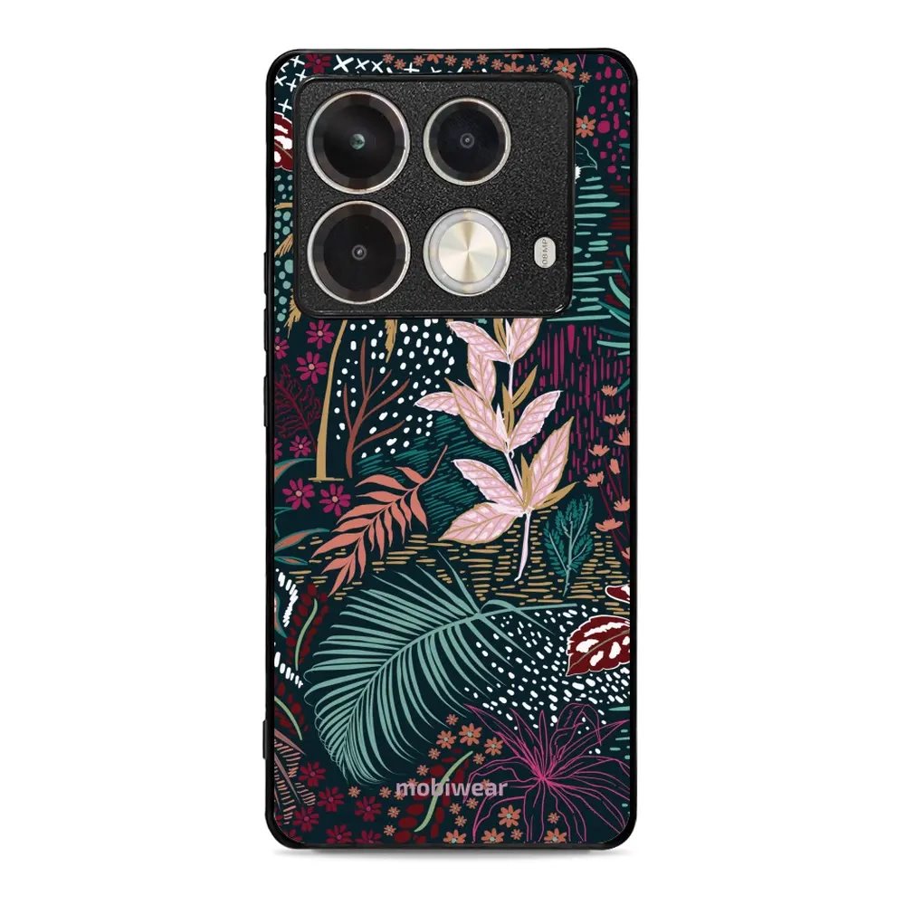Lesklý kryt Mobiwear Glossy - Infinix Note 40 - G043G - Temná flóra