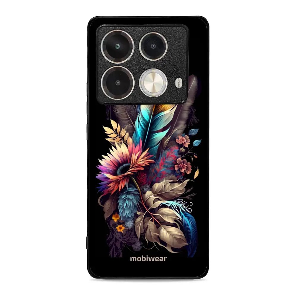 Lesklý kryt Mobiwear Glossy - Infinix Note 40 Pro - G011G Kytice s pírkem