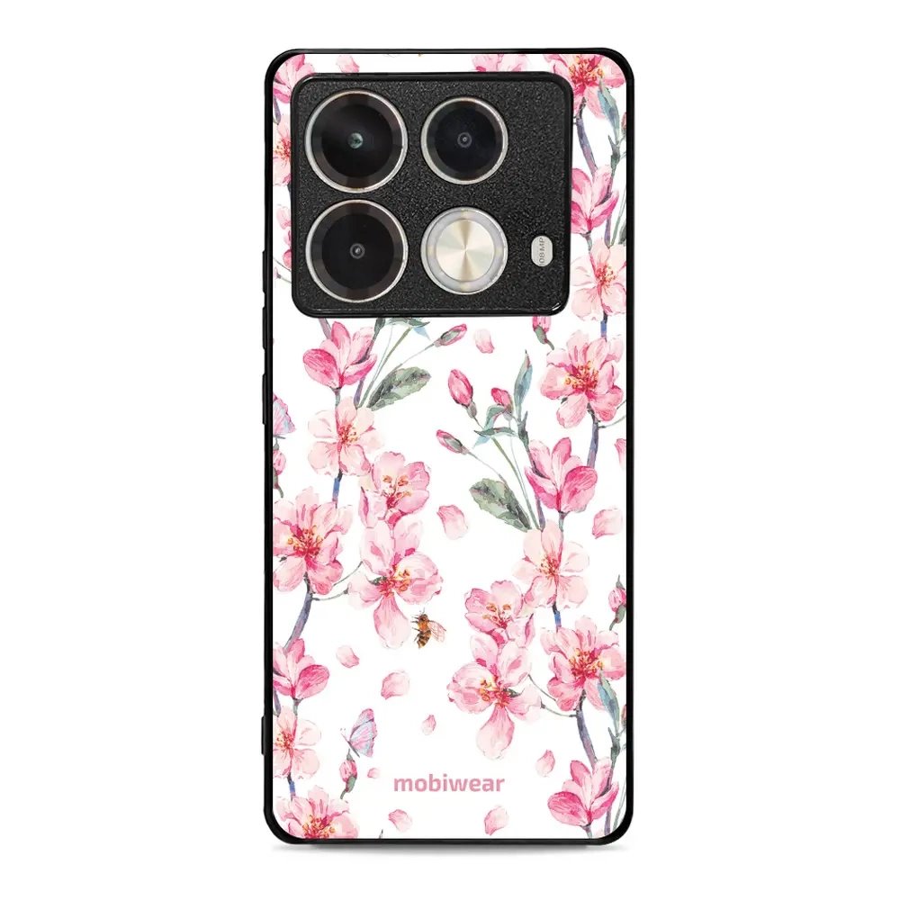 Lesklý kryt Mobiwear Glossy - Infinix Note 40 Pro - G033G - Růžové květy