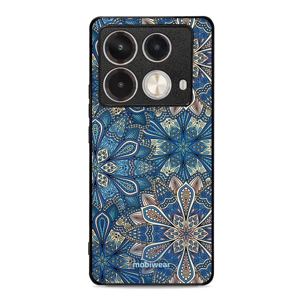 Lesklý kryt Mobiwear Glossy - Infinix Note 40 Pro - G038G - Modré mandala květy