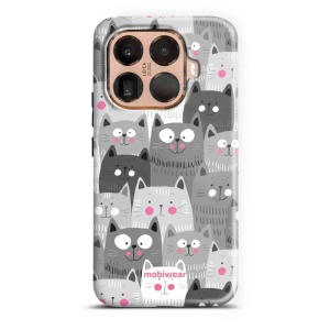 Odolný kryt na mobil Xiaomi 15T Pro - Mobiwear Elite Pro E099E Kočičky