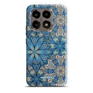 Odolný kryt na mobil Xiaomi 15T - Mobiwear Elite Pro E108E Modré mandala květy