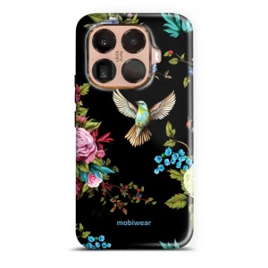 Odolný kryt na mobil Xiaomi 15T Pro - Mobiwear Elite Pro ED09E Ptáček a květy