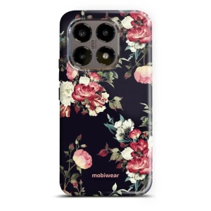 Odolný kryt na mobil Xiaomi 15T - Mobiwear Elite Pro ED11E Růže na černé