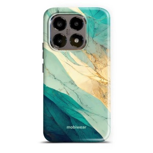 Odolný kryt na mobil Xiaomi 15T - Mobiwear Elite Pro EP37E Zlatavý a zelenkavý mramor