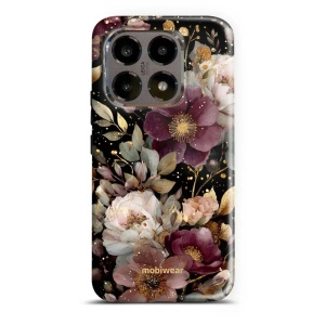 Odolný kryt na mobil Xiaomi 15T - Mobiwear Elite Pro E169E Zlatavé kvítky