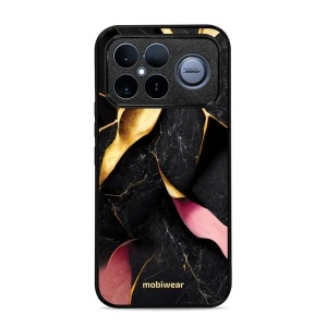 Lesklý kryt na mobil Poco F8 Ultra - Mobiwear Glossy G021G, černý a zlatavý mramor