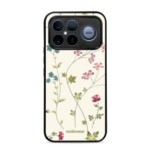 Lesklý kryt na mobil Poco F8 Ultra - Mobiwear Glossy G035G, tenké rostlinky s květy