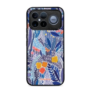 Lesklý kryt na mobil Poco F8 Ultra - Mobiwear Glossy G037G, modrá květena