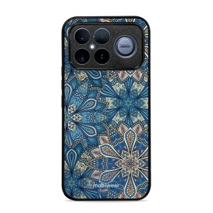 Lesklý kryt na mobil Poco F8 Ultra - Mobiwear Glossy G038G, modré mandala květy