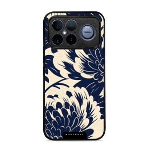 Lesklý kryt na mobil Poco F8 Ultra - Mobiwear Glossy GA40G, modré a béžové květy