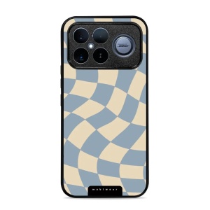 Lesklý kryt na mobil Poco F8 Ultra - Mobiwear Glossy GA59G, modrá a béžová šachovnice