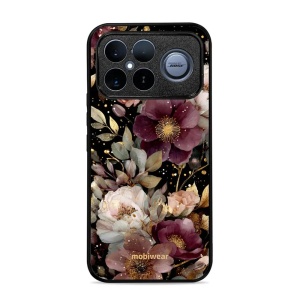 Lesklý kryt na mobil Poco F8 Ultra - Mobiwear Glossy G169G, zlatavé kvítky