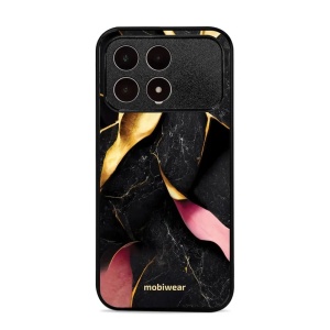 Lesklý kryt na mobil Poco F8 Pro - Mobiwear Glossy G021G, černý a zlatavý mramor