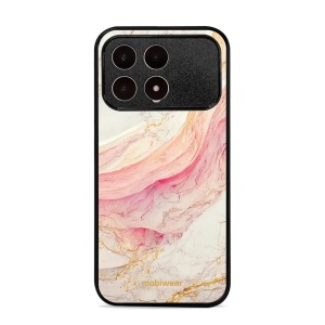 Lesklý kryt na mobil Poco F8 Pro - Mobiwear Glossy G027G, růžový a zlatavý mramor