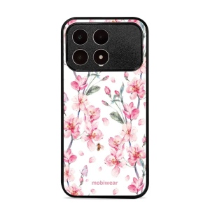 Lesklý kryt na mobil Poco F8 Pro - Mobiwear Glossy G033G, růžové květy