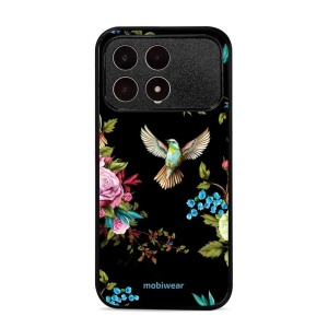 Lesklý kryt na mobil Poco F8 Pro - Mobiwear Glossy G041G, ptáček a květy