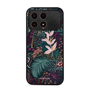 Lesklý kryt na mobil Poco F8 Pro - Mobiwear Glossy G043G, temná flóra