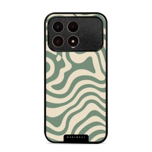 Lesklý kryt na mobil Poco F8 Pro - Mobiwear Glossy GA57G, zelené a béžové zkrouceniny