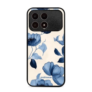 Lesklý kryt na mobil Poco F8 Pro - Mobiwear Glossy GP73G, modrá krása květů