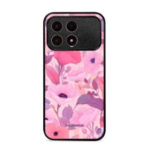 Lesklý kryt na mobil Poco F8 Pro - Mobiwear Glossy GP74G, růžové květy snů