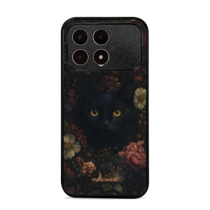 Lesklý kryt na mobil Poco F8 Pro - Mobiwear Glossy G161G, temná kočka