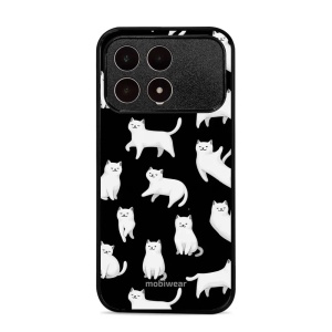 Lesklý kryt na mobil Poco F8 Pro - Mobiwear Glossy G163G, bílé kočičky